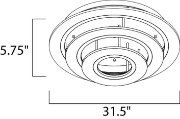 Foto para 68W Saturn II LED 3-Light Flush Mount MS Matte White Frosted Acrylic PCB LED (CAN 25.75"x25.75"x1.5")