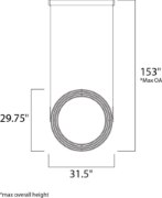 Foto para 92.5W Gyro LED Pendant MW Acrylic PCB LED (OA HT 27"-147")