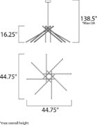 Picture of 3.38W Alumilux LED Pendant WT PCB LED (OA HT 18.75"-138.5") (CAN 5"x5"x2.25")