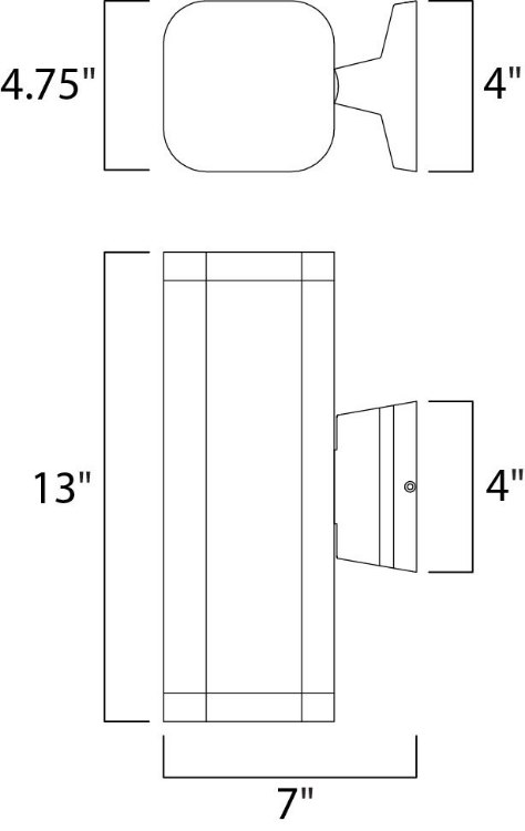 Foto para Lightray LED Wall Sconce Wet AL Acrylic PCB LED 4.75"x13"