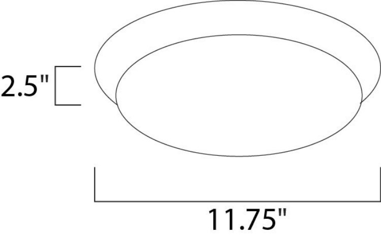 Picture of Profile EE LED Flush Mount WT White Opal Acrylic PCB LED 11.75"x11.75"x2.5"