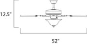 Picture of Basic-Max 52" Ceiling Fan Walnut/Pecan Blades OIWP