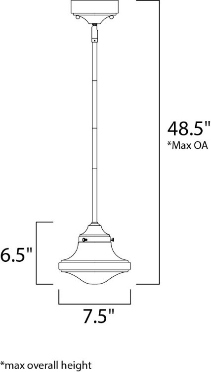 Foto para New School LED Mini Pendant SN Satin White Opal Glass PCB LED (OA HT 10.75"-48.5") (CAN 4.96"x4.96"x2.44")