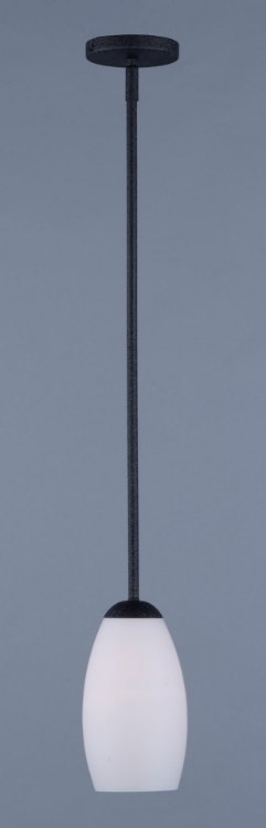 Foto para Taylor 1-Light Mini Pendant TXB Satin White Opal Glass MB Incandescent Incandescent (OA HT 47.75")