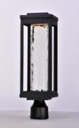 Foto para Salon LED 1-Light Outdoor Post BK Water Glass Water Glass PCB LED