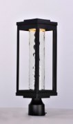 Foto para Salon LED 1-Light Outdoor Post BK Water Glass Water Glass PCB LED