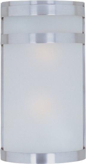 Foto para Arc LED 2-Light Outdoor Wall Lantern SST Frosted GU24 LED