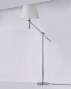 Foto para Hotel LED 1-Light Floor Lamp PC Wafer Linen MB LED 46.5"x14.25"x48" (OA HT 48"-73.25")