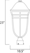 Foto para Westport DC EE 1-Light Outdoor Post AT Wisp GU24 Fluorescent Fluorescent