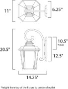 Foto para Radcliffe EE 1-Light Large Outdoor Wall BO Weathered Frost GU24 Fluorescent Fluorescent