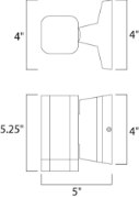 Foto para Lightray LED Wall Sconce Wet AL Acrylic PCB LED 4.75"x5.25"