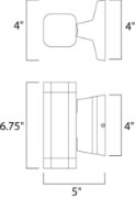 Foto para Lightray LED Wall Sconce Wet AL Acrylic PCB LED 4.75"x6.75"