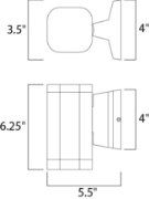 Foto para Lightray LED Wall Sconce Wet AL Acrylic PCB LED 4.75"x6.75"