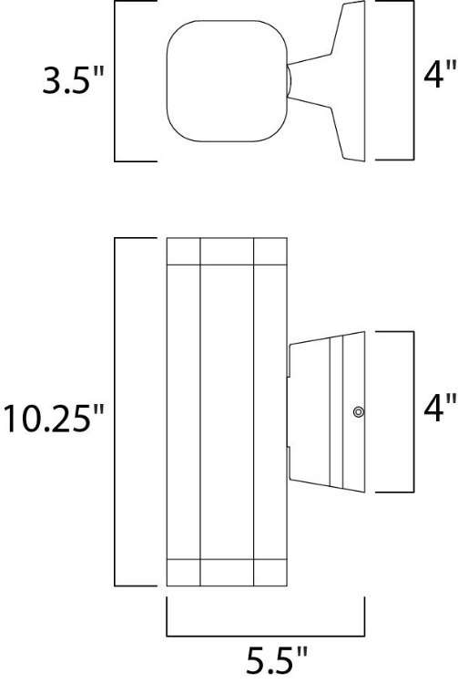 Foto para Lightray LED Wall Sconce Wet AL Acrylic PCB LED 3.5"x10.25"