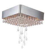 Picture of Drops 9-Light Flush Mount AL Clear G4 Xenon