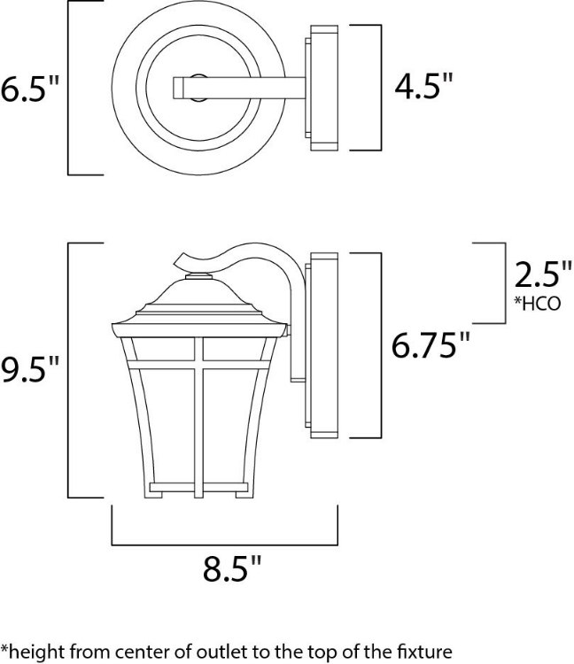 Foto para Balboa DC 1-Light Mini Outdoor Wall CO Lace MB Incandescent Incandescent