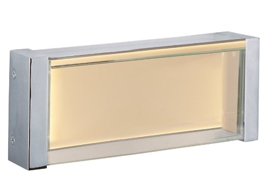 Foto para Vista LED Bath Vanity PC Clear Glass PCB LED 10.25"x5.25"