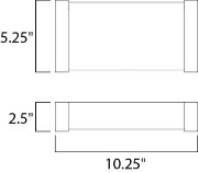 Foto para Vista LED Bath Vanity PC Clear Glass PCB LED 10.25"x5.25"