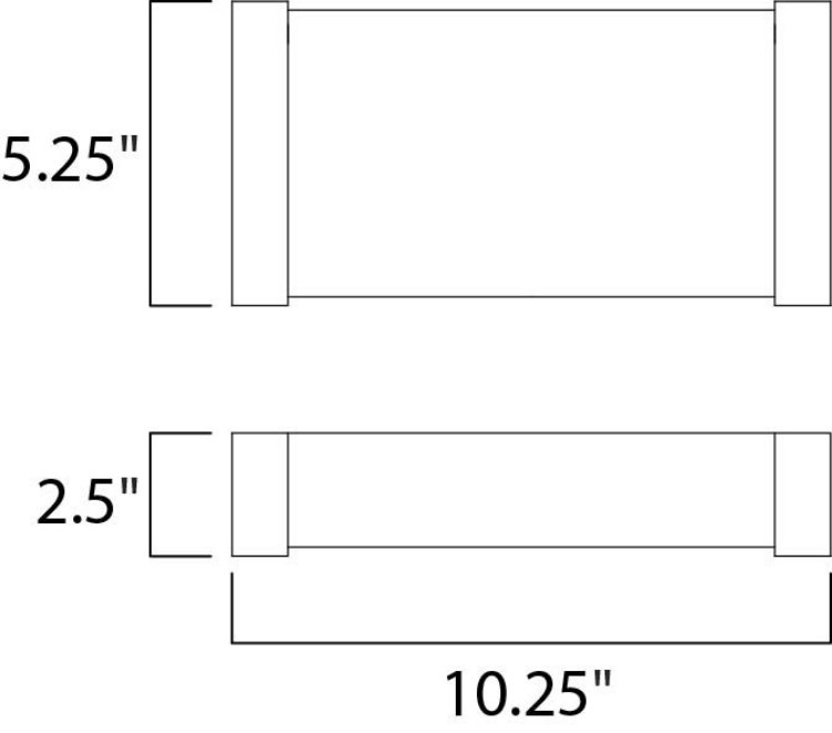 Foto para Vista LED Bath Vanity PC Clear Glass PCB LED 10.25"x5.25"