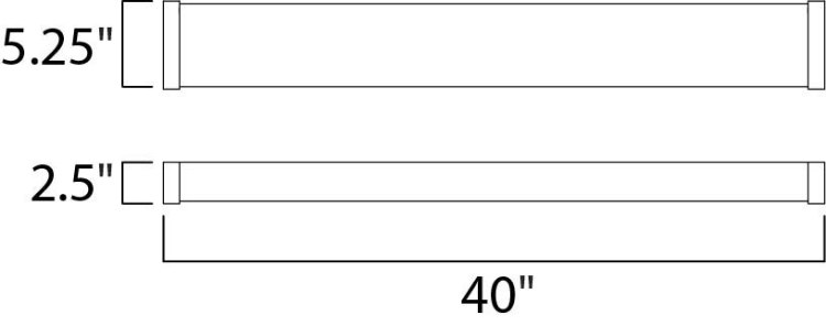 Foto para Vista LED Bath Vanity PC Clear Glass PCB LED 40"x5.25"
