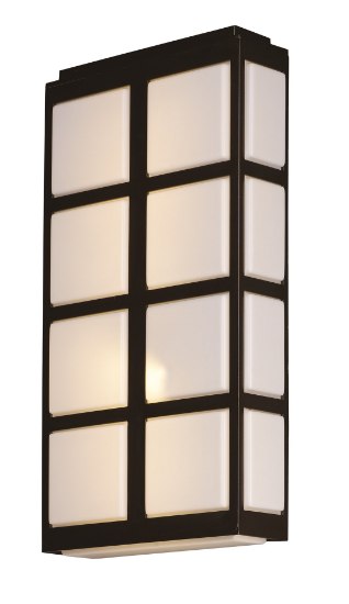 Foto para Packs LED Outdoor Wall Sconce MB White UV - Rated Polycarbo PCB LED 11"x20"