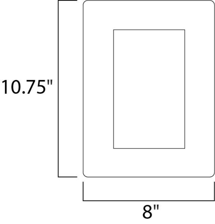 Foto para View LED 1-Light Wall Sconce Wet SST White Polycarbonate GU24 LED 8"x10.75"