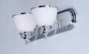 Foto para Novus 2-Light Bath Vanity PC Satin White Opal Glass MB Incandescent Incandescent