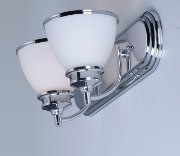 Foto para Novus 2-Light Bath Vanity PC Satin White Opal Glass MB Incandescent Incandescent