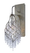 Foto para Twirl 1-Light Wall Sconce GS Beveled Crystal Crystal CA Incandescent Incandescent