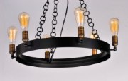 Foto para Noble 6-Light Chandelier BKNAB MB Incandescent Incandescent 36" Chain