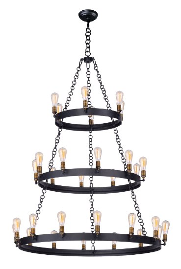 Foto para Noble 30-Light Chandelier w/Bulbs BKNAB MB ST58 Incandescent Incandescent 72" Chain