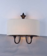 Foto para Bongo 1-Light Wall Sconce OI Linen Fabric MB Incandescent Incandescent