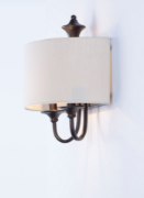 Foto para Bongo 1-Light Wall Sconce OI Linen Fabric MB Incandescent Incandescent