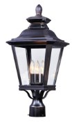 Foto para Knoxville 3-Light Outdoor Post BZ Clear Glass CA Incandescent E12 Incandescent