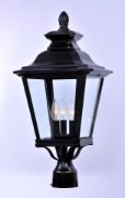 Foto para Knoxville 3-Light Outdoor Post BZ Clear Glass CA Incandescent E12 Incandescent