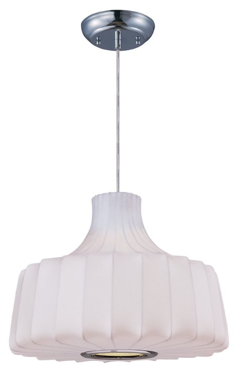 Foto para Cocoon 1-Light Pendant PC Imitation Silk MB Incandescent Incandescent 15.25"x15.25"x11" (OA HT 131")