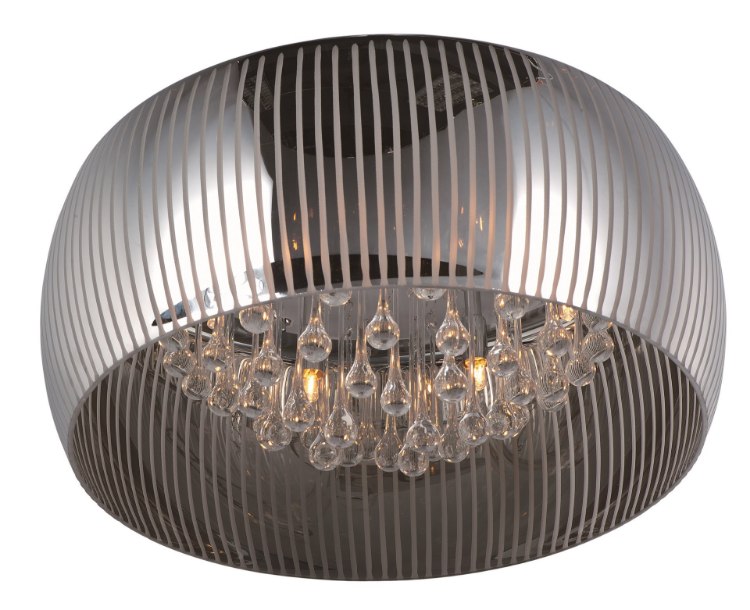 Foto para 40W Sense II 6-Light Flush Mount PC Mirror Chrome Mirror Chrome G9 Xenon Xenon