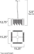 Foto para 5W Midnight Shower LED Pendant PC Smoke K9 Crystal PCB LED (OA HT 18"-123")