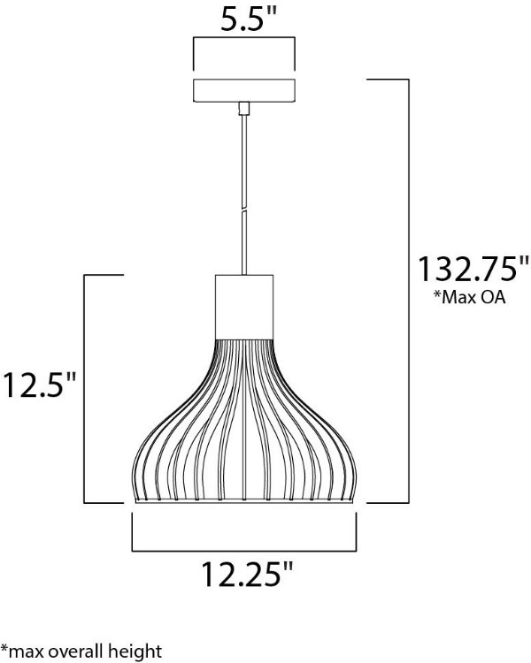 Foto para 10W Turbo LED Pendant PC Lucite Acrylic PCB LED (OA HT 13.75"-132.75") (CAN 5.5"x5.5"x1.38")