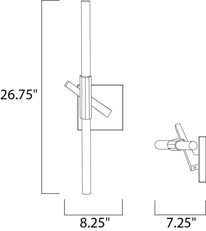 Foto para 3W Light Saber LED Wall Mount GM Clear Acrylic Acrylic PCB LED