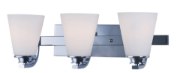 Picture of Conical 3-Light Bath Vanity PC Satin White Opal Glass MB Incandescent Incandescent