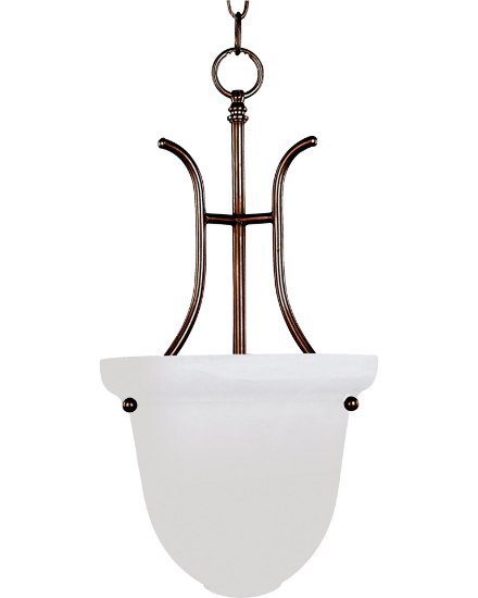 Foto para Malaga 1-Light Entry Foyer Pendant OI Marble Glass MB Incandescent Incandescent 8"x16.25" 36" Chain