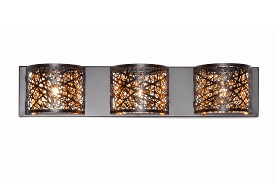 Picture of 2.9W Inca 3-Light Wall Mount W/LED Bulb BZ Cognac Stainless Steel G9 LED