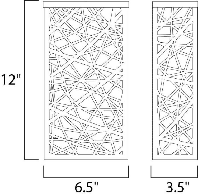 Foto para 6W Inca LED Medium Outdoor Wall Sconce BZ White Stainless Steel PCB LED