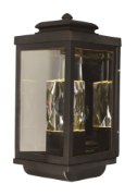 Foto para Mandeville LED 2-Light Outdoor Wall Lantern GBK Clear Crystal + Glass PCB LED 7"x16"