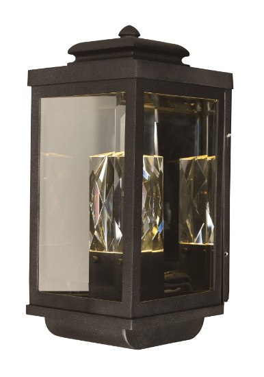 Foto para Mandeville LED 2-Light Outdoor Wall Lantern GBK Clear Crystal + Glass PCB LED 7"x16"