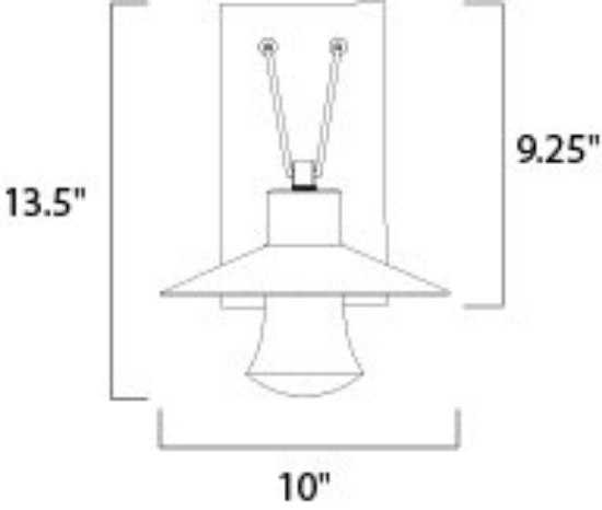 Foto para Civic LED 1-Light Medium Outdoor Wall Lantern AL Clear Glass PCB LED