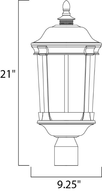 Picture of Dover LED Outdoor Post Lantern BZ Seedy