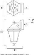 Picture of Westlake LED 1-Light Outdoor Wall Lantern BK Frosted 8"x15"
