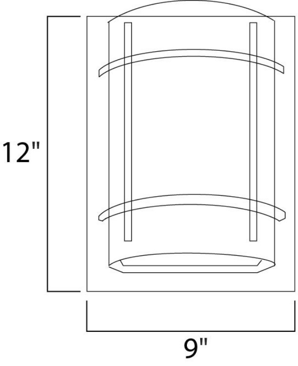 Foto para Luna LED 1-Light Outdoor Wall Lantern BM White UV - Rated Polycarbo GU24 LED